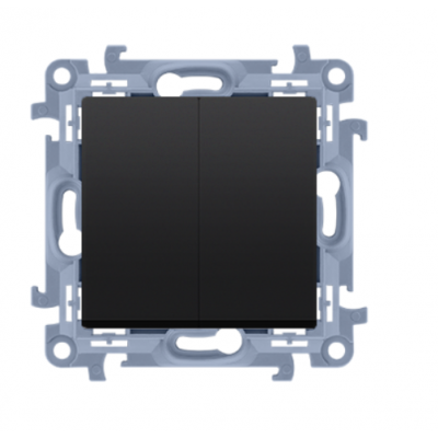 Simon 10 Łącznik świecznikowy podwójny szybkozłączka czarny mat CW5C.01/49 KONTAKT (CW5C.01/49)